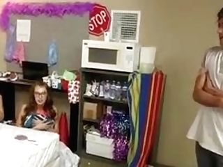 Horny Teenagers Do Some Fuckbox Frigging During Dormitory Soiree
